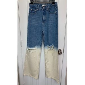 Adika Bleached Wide Leg Jeans